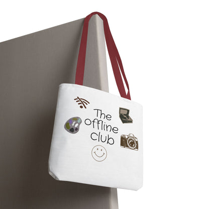 Tote Bag - Classic Clean Cozy Club Offline Introvert WiFi Design