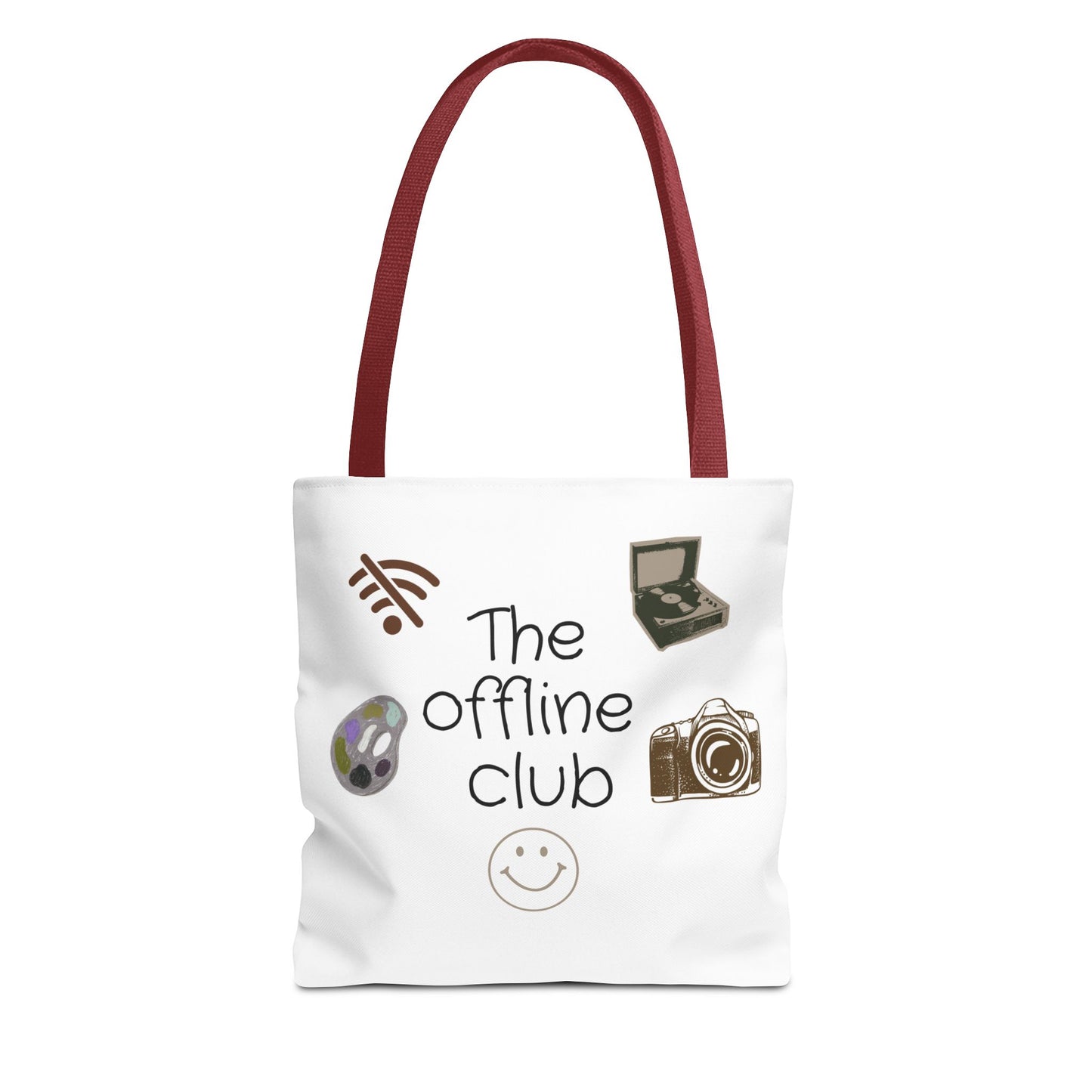 Tote Bag - Classic Clean Cozy Club Offline Introvert WiFi Design