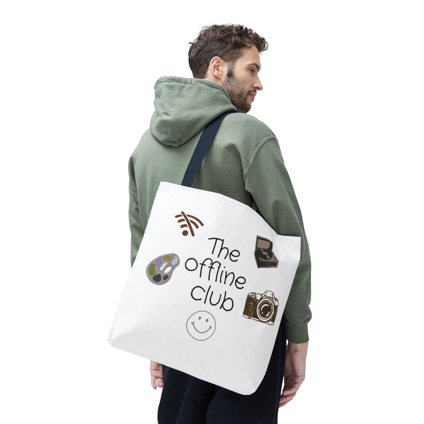 Tote Bag - Classic Clean Cozy Club Offline Introvert WiFi Design