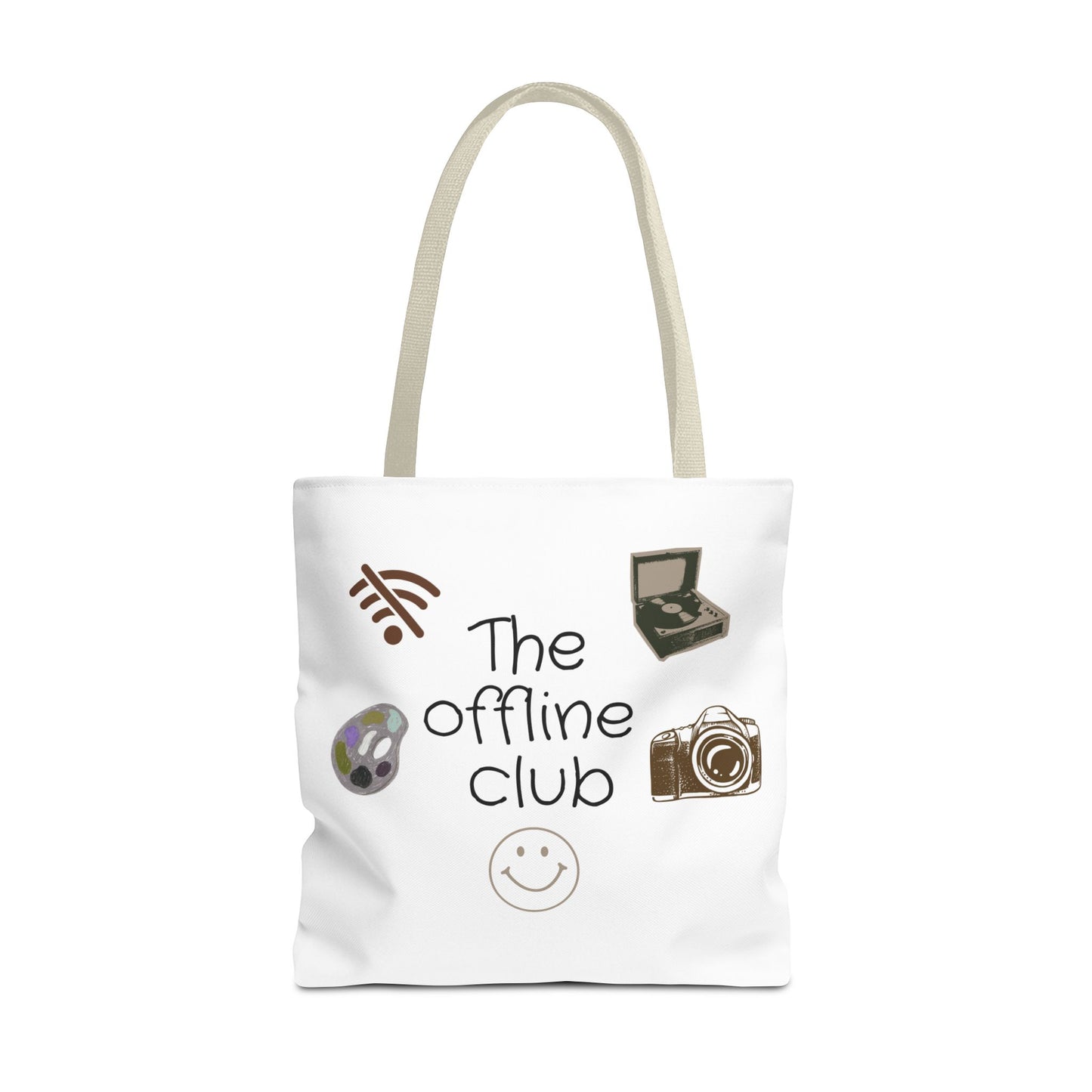 Tote Bag - Classic Clean Cozy Club Offline Introvert WiFi Design