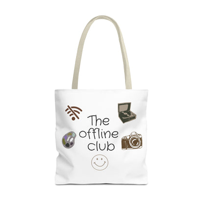 Tote Bag - Classic Clean Cozy Club Offline Introvert WiFi Design