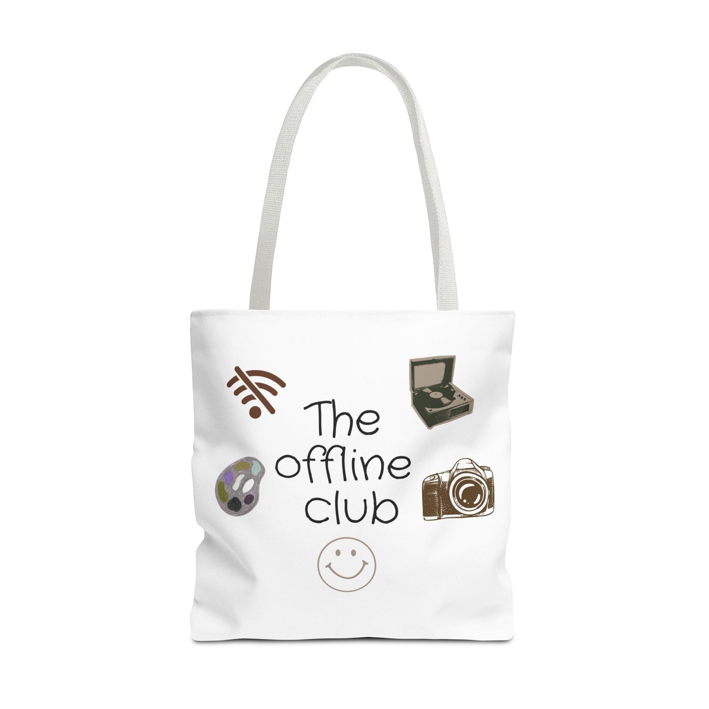 Tote Bag - Classic Clean Cozy Club Offline Introvert WiFi Design