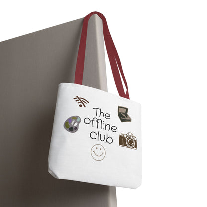 Tote Bag - Classic Clean Cozy Club Offline Introvert WiFi Design