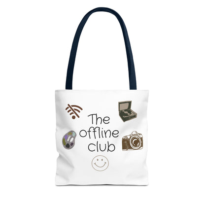 Tote Bag - Classic Clean Cozy Club Offline Introvert WiFi Design