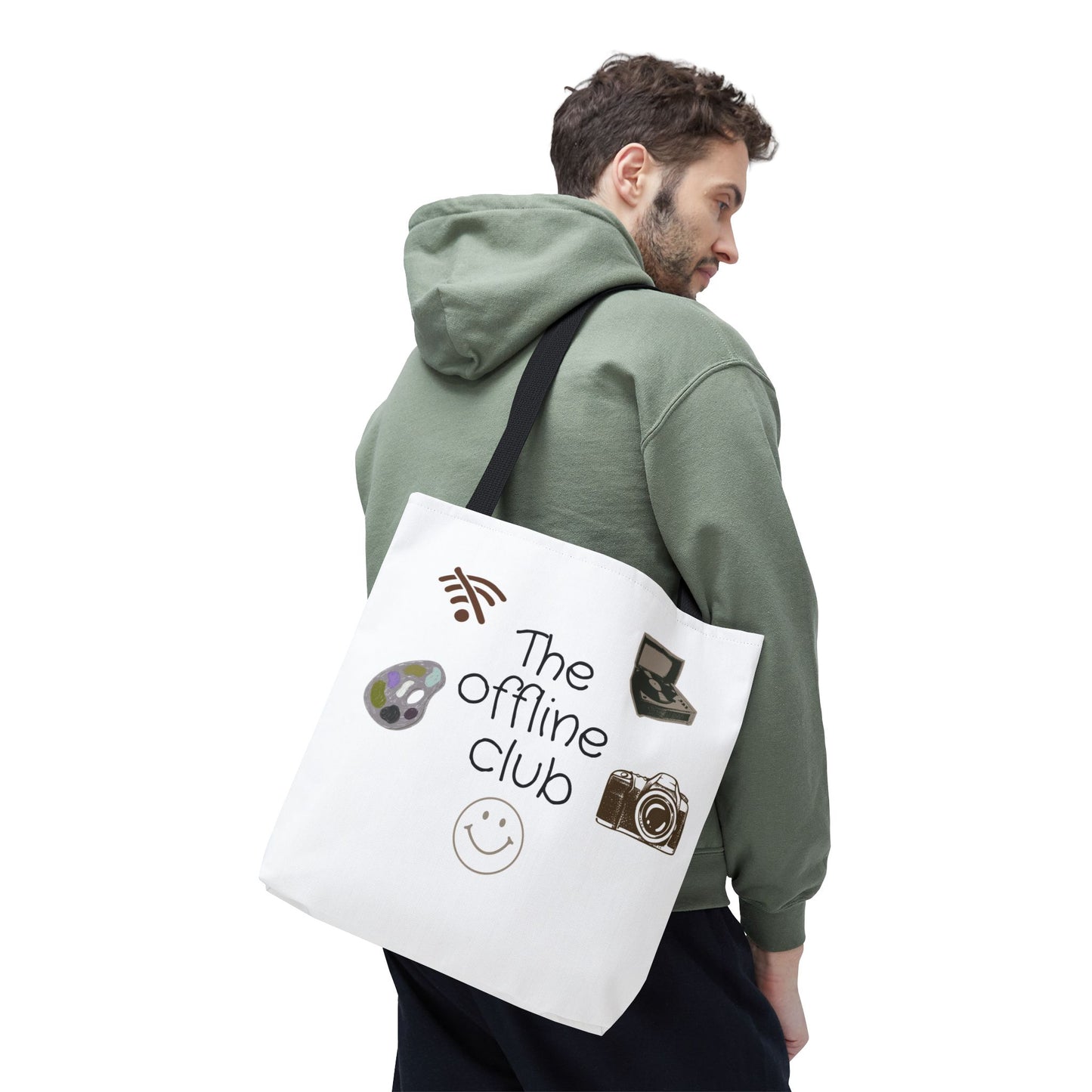 Tote Bag - Classic Clean Cozy Club Offline Introvert WiFi Design