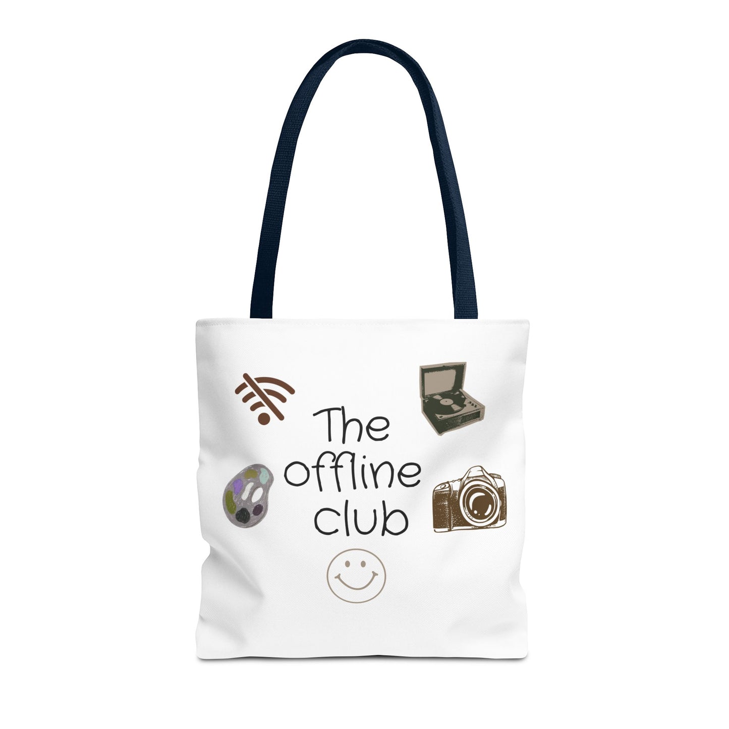 Tote Bag - Classic Clean Cozy Club Offline Introvert WiFi Design