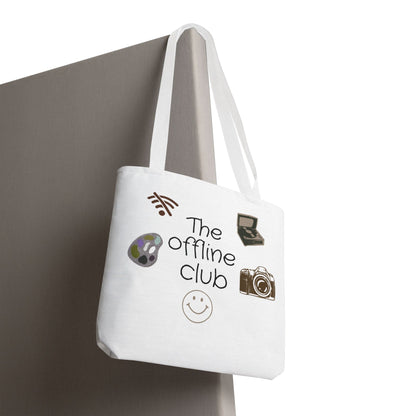 Tote Bag - Classic Clean Cozy Club Offline Introvert WiFi Design