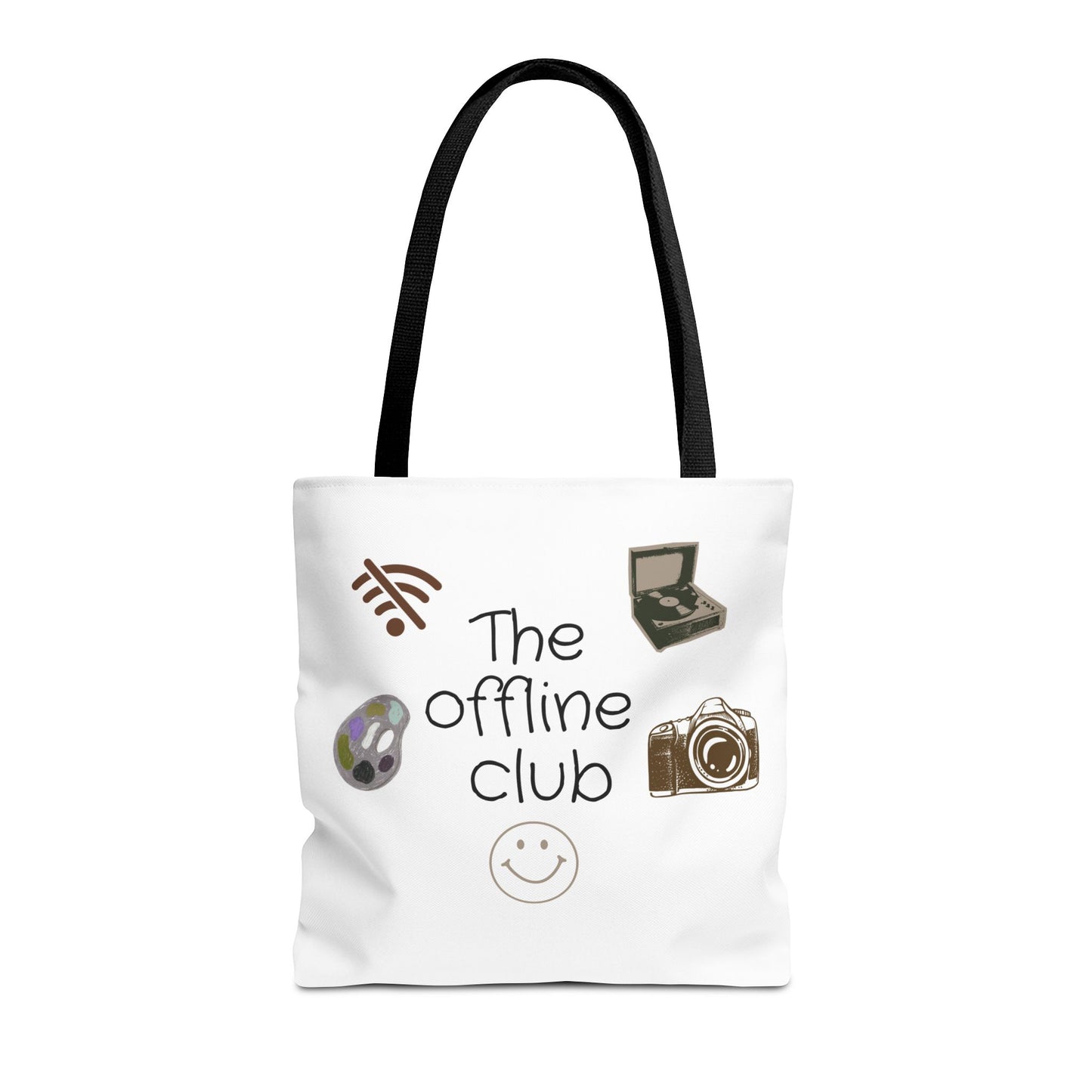 Tote Bag - Classic Clean Cozy Club Offline Introvert WiFi Design