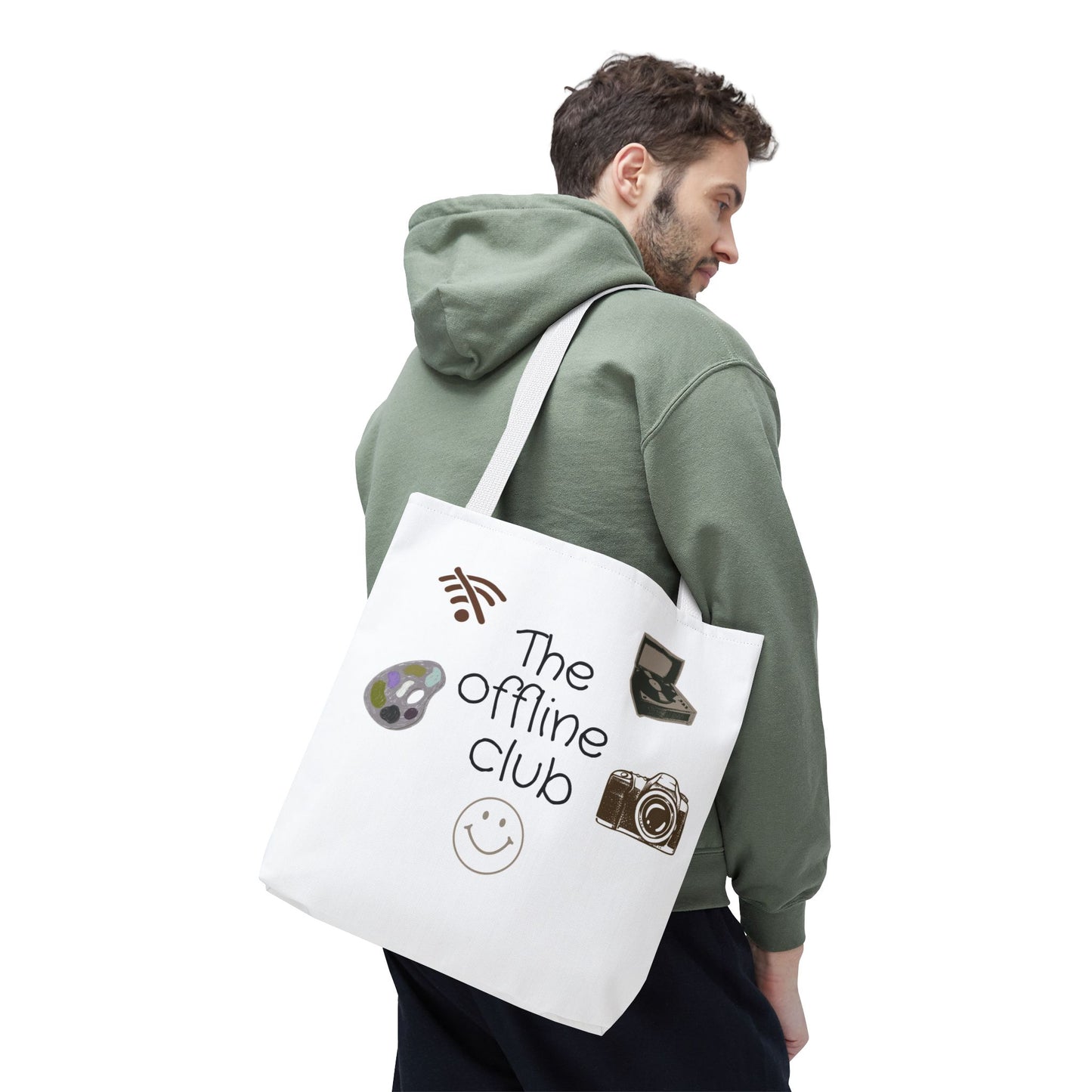 Tote Bag - Classic Clean Cozy Club Offline Introvert WiFi Design