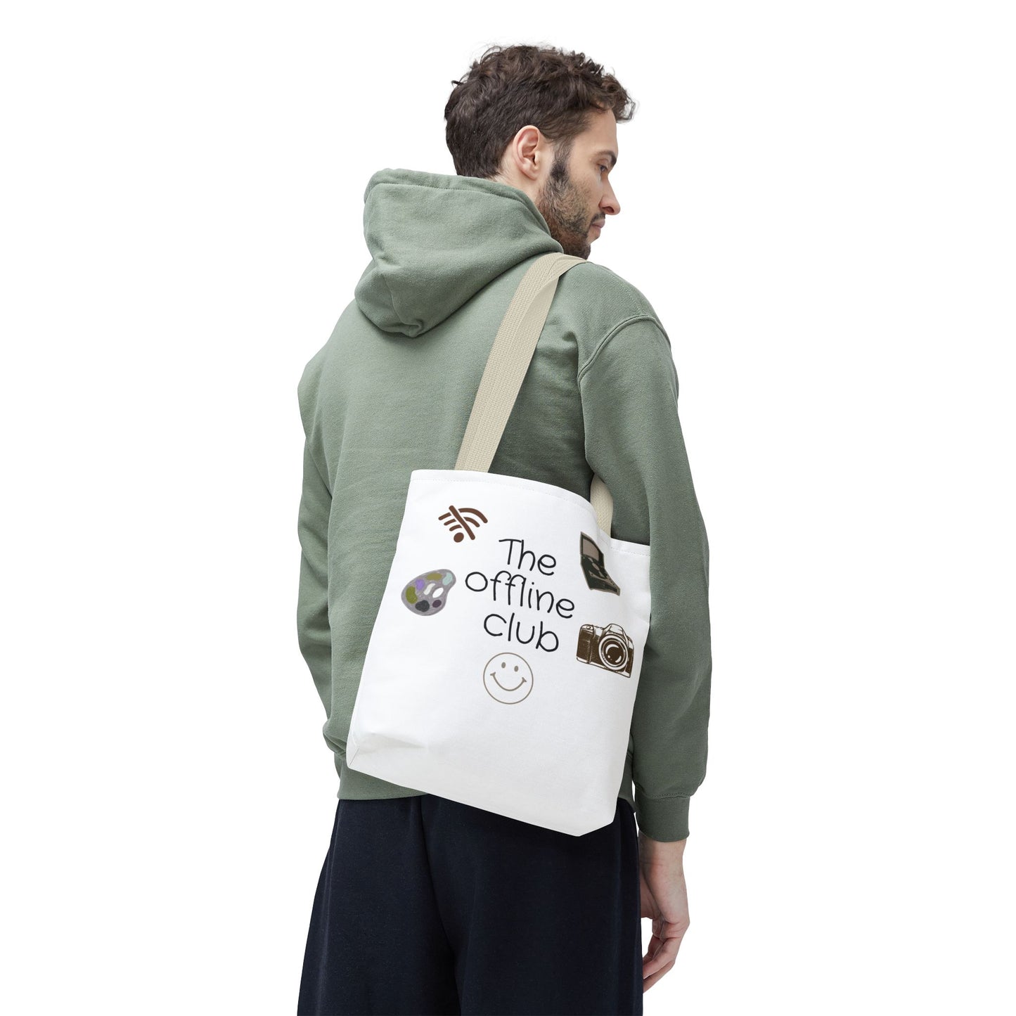 Tote Bag - Classic Clean Cozy Club Offline Introvert WiFi Design