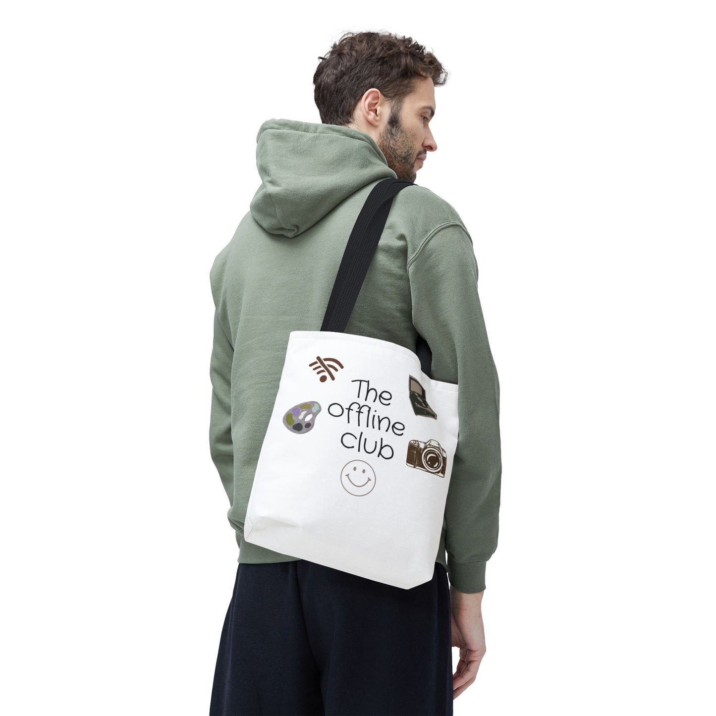 Tote Bag - Classic Clean Cozy Club Offline Introvert WiFi Design