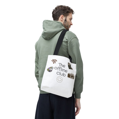 Tote Bag - Classic Clean Cozy Club Offline Introvert WiFi Design