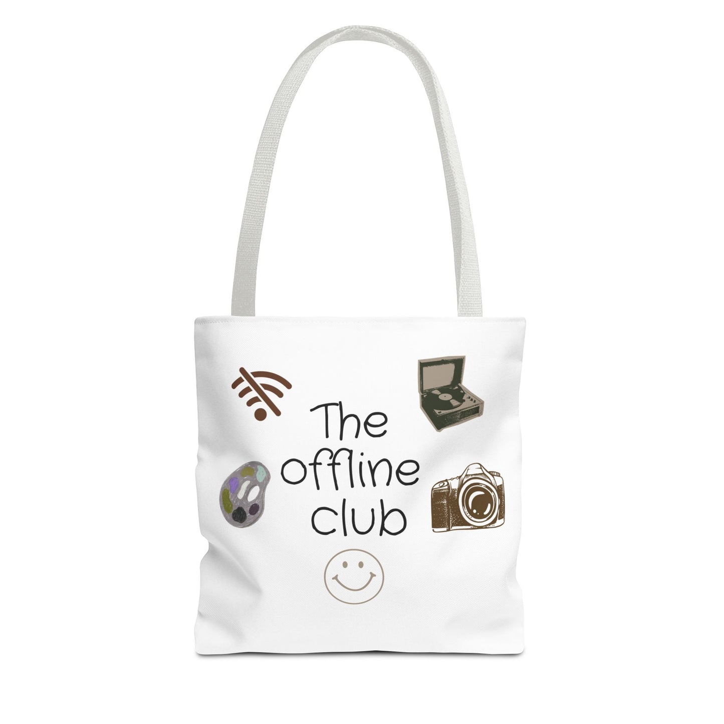 Tote Bag - Classic Clean Cozy Club Offline Introvert WiFi Design