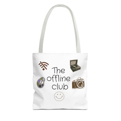 Tote Bag - Classic Clean Cozy Club Offline Introvert WiFi Design