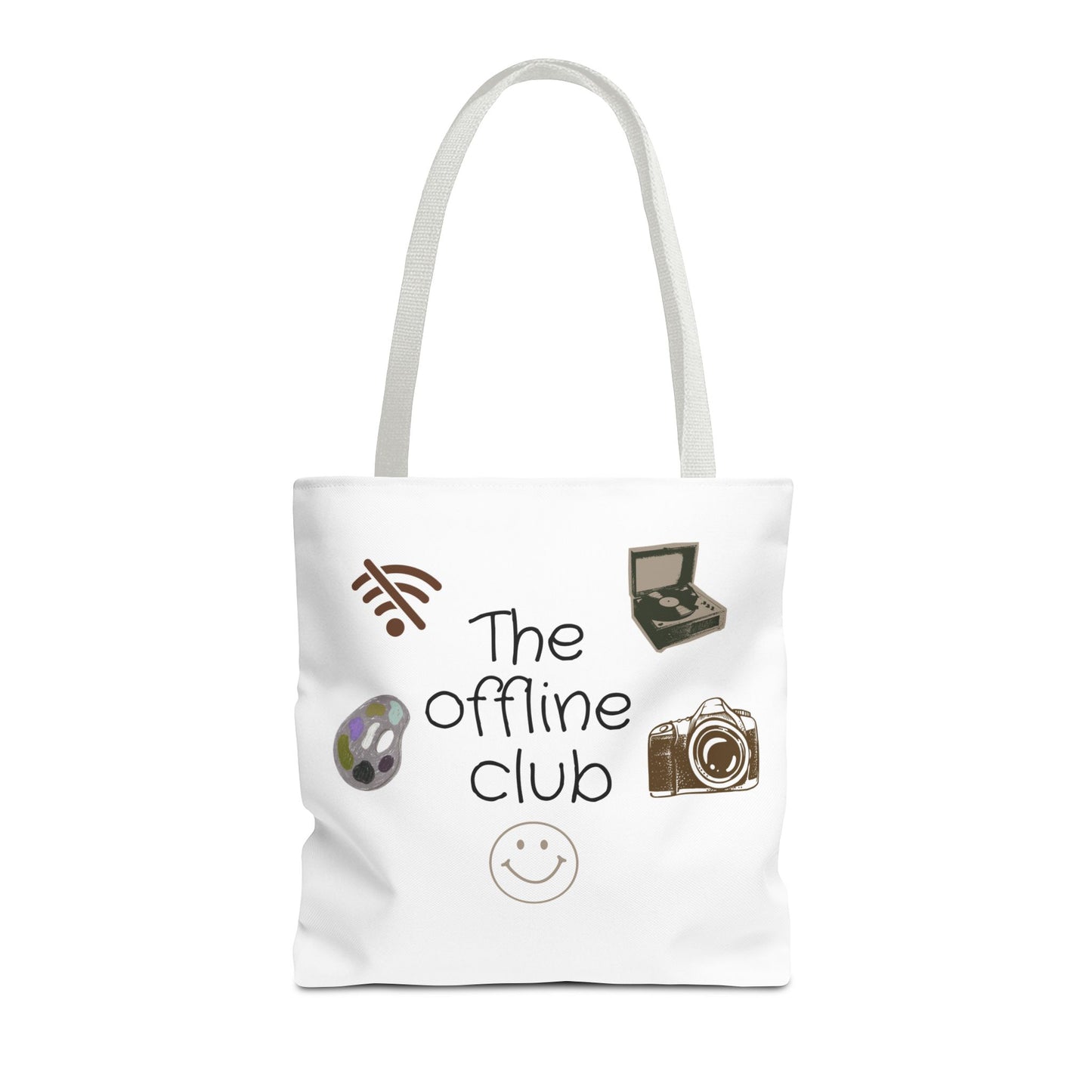 Tote Bag - Classic Clean Cozy Club Offline Introvert WiFi Design
