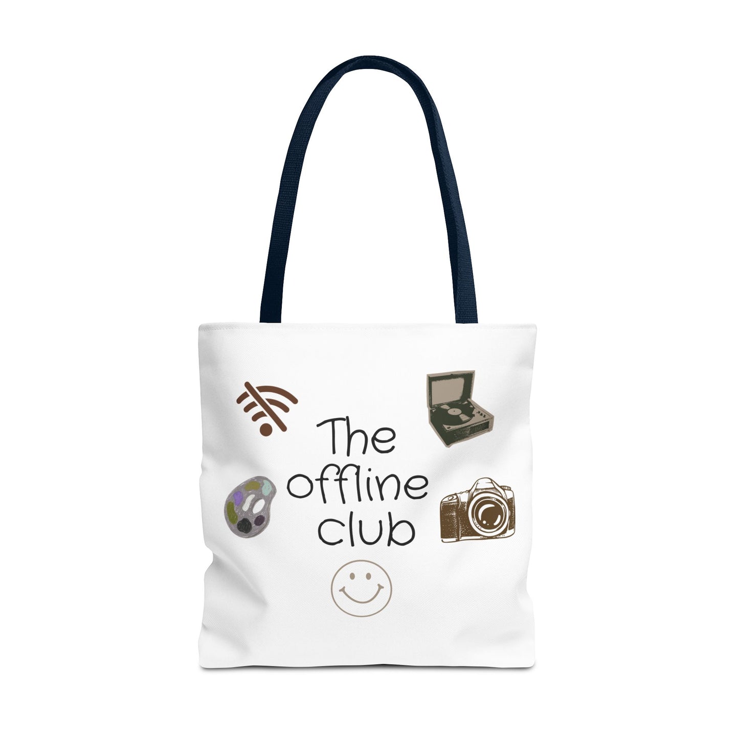 Tote Bag - Classic Clean Cozy Club Offline Introvert WiFi Design