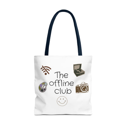 Tote Bag - Classic Clean Cozy Club Offline Introvert WiFi Design