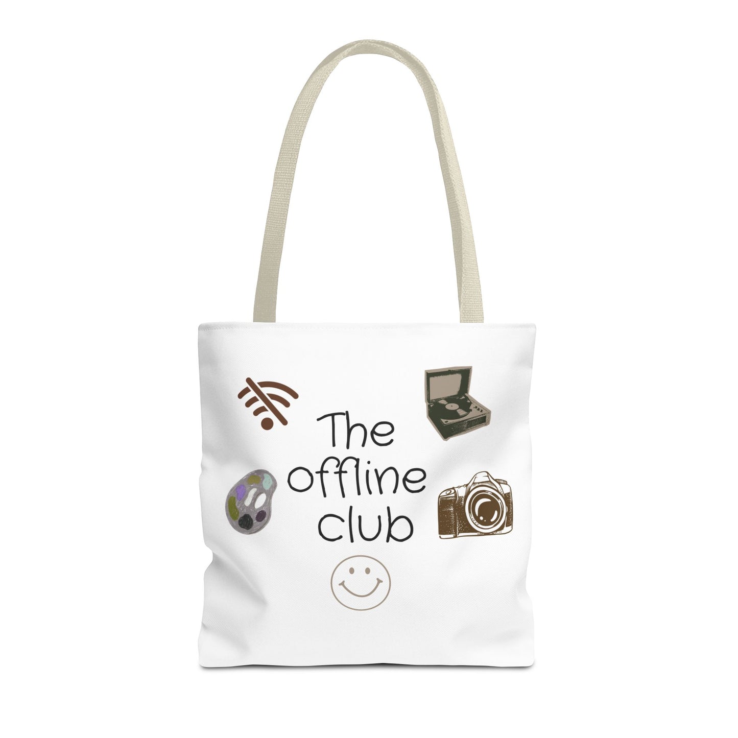 Tote Bag - Classic Clean Cozy Club Offline Introvert WiFi Design