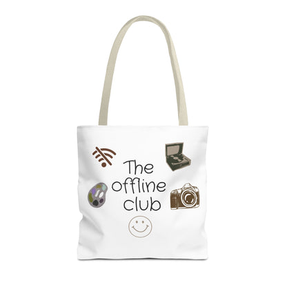Tote Bag - Classic Clean Cozy Club Offline Introvert WiFi Design