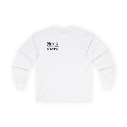 Long Sleeve Tee - Social Anxiety and Low Battery Design