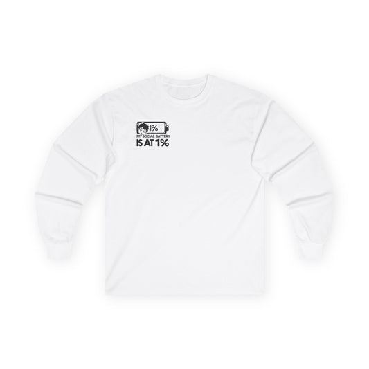 Long Sleeve Tee - Social Anxiety and Low Battery Design