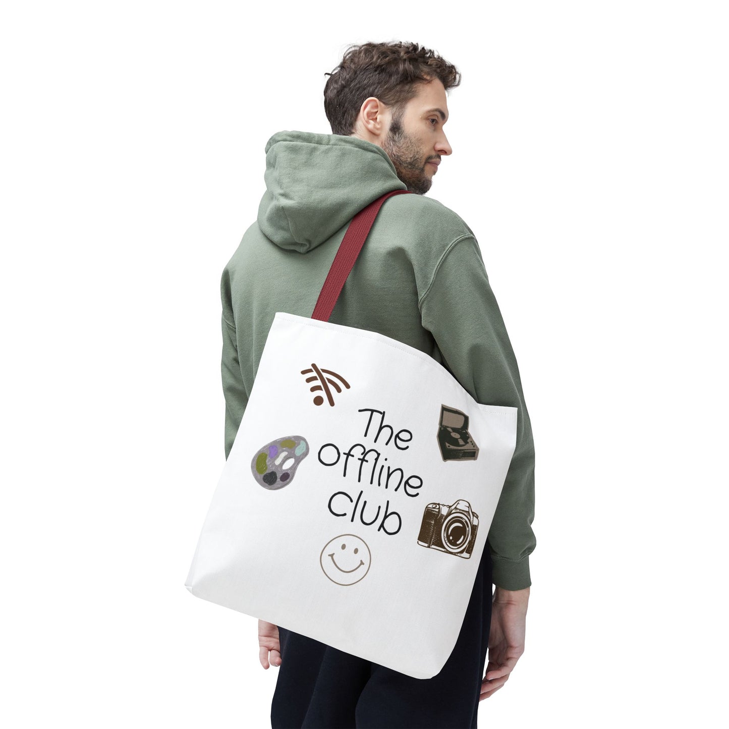 Tote Bag - Classic Clean Cozy Club Offline Introvert WiFi Design