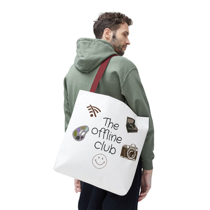 Tote Bag - Classic Clean Cozy Club Offline Introvert WiFi Design