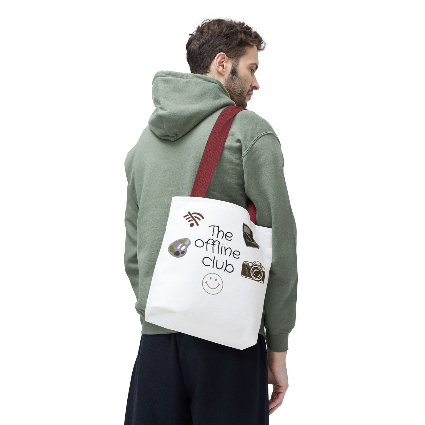 Tote Bag - Classic Clean Cozy Club Offline Introvert WiFi Design