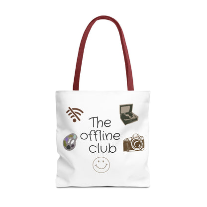 Tote Bag - Classic Clean Cozy Club Offline Introvert WiFi Design
