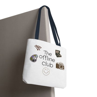 Tote Bag - Classic Clean Cozy Club Offline Introvert WiFi Design