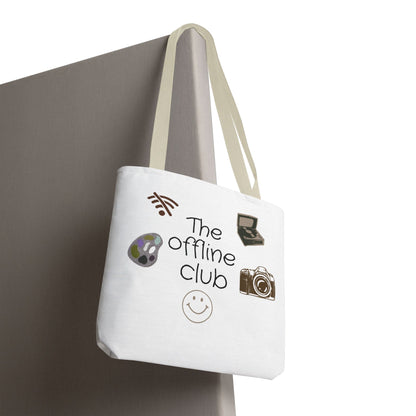 Tote Bag - Classic Clean Cozy Club Offline Introvert WiFi Design