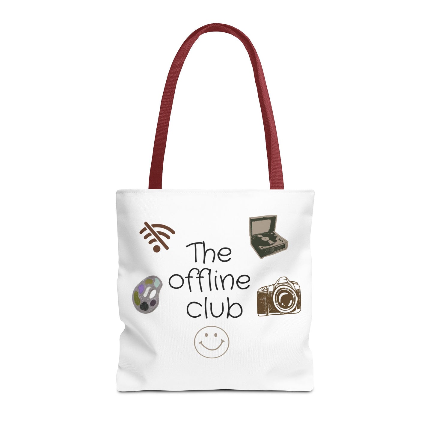 Tote Bag - Classic Clean Cozy Club Offline Introvert WiFi Design