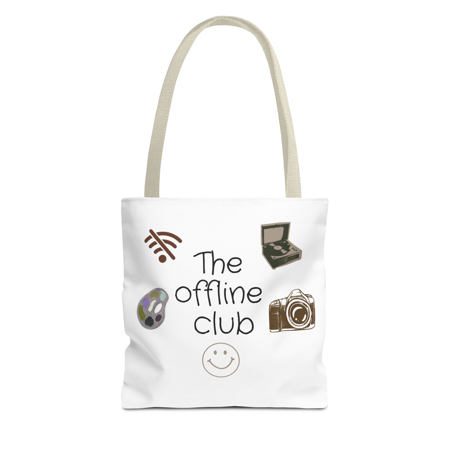 Tote Bag - Classic Clean Cozy Club Offline Introvert WiFi Design
