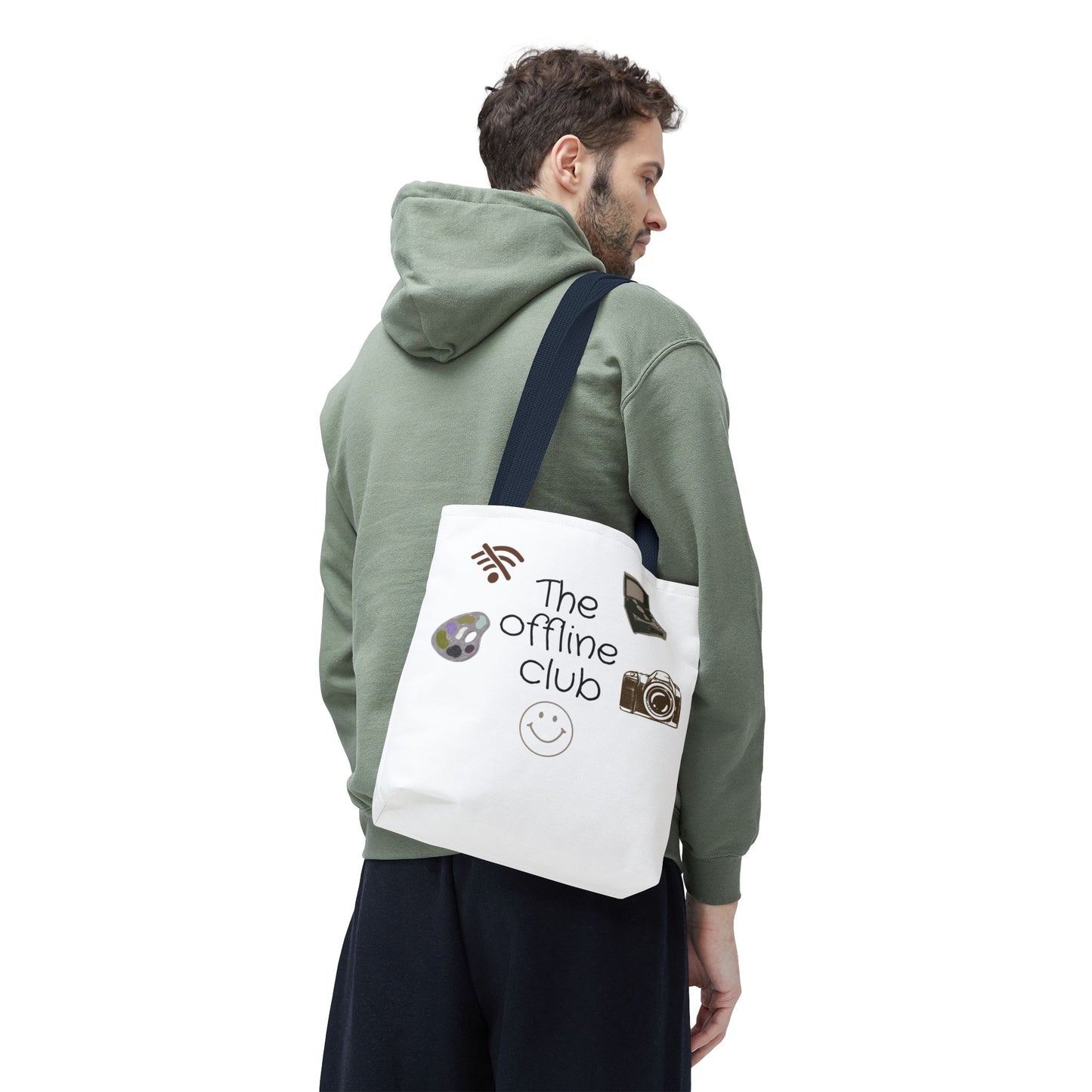 Tote Bag - Classic Clean Cozy Club Offline Introvert WiFi Design