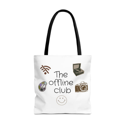 Tote Bag - Classic Clean Cozy Club Offline Introvert WiFi Design